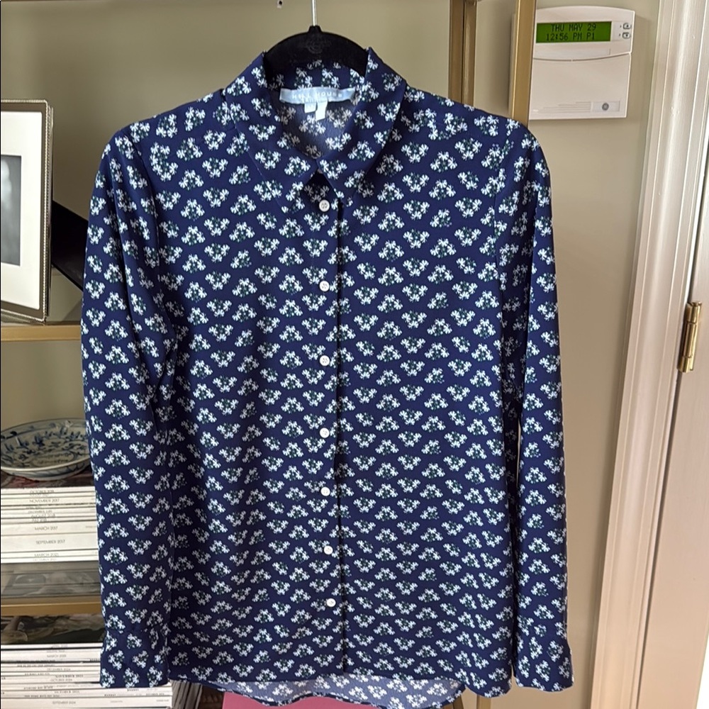 Hill House Navy Floral Blouse
